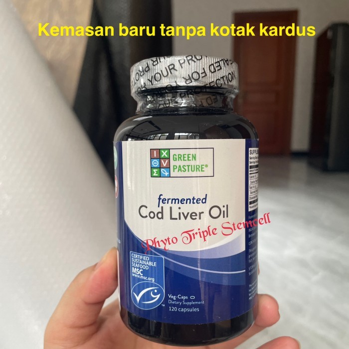 Green Pasture Fermented Cod Liver Oil 120 capsules (Hati minyak ikan) Original Product