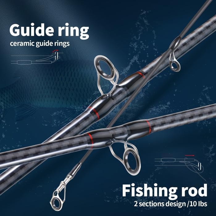 Sougayilang Set Joran dan Reel Pancing 18 Meter Joran Casting dan Reel Baitcasting dengan Tali dan