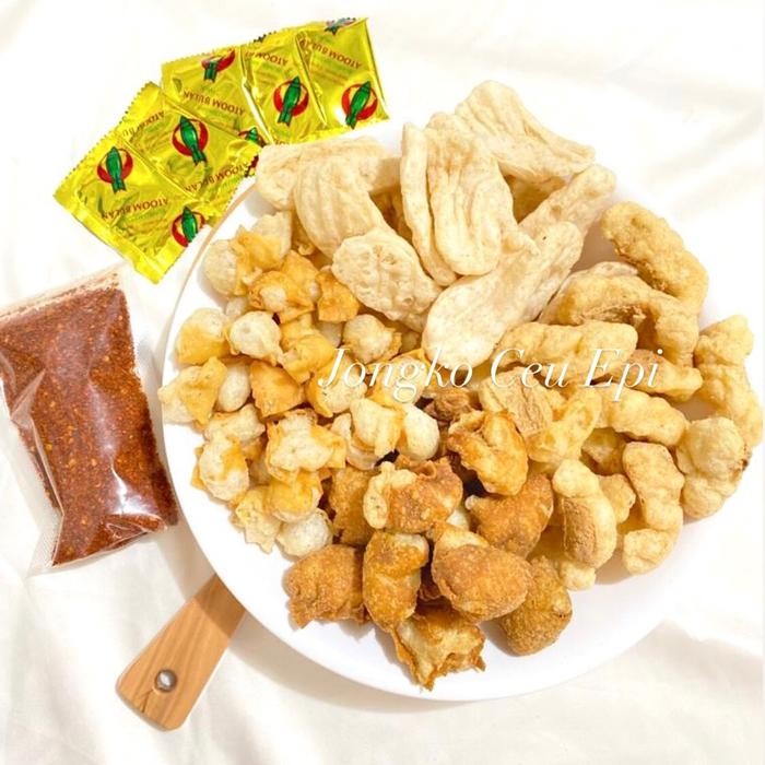 

MURAH PAKET CUANKI MIX B -+145 Pcs Jongko Ceu Epi Instan Makanan Food Pedas