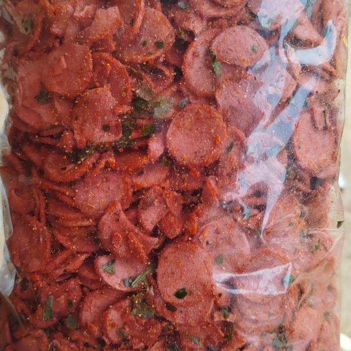 

BOOM SALE Krupuk Sosis Goreng Pedas Daun Jeruk 1 Kg Termurah Snack Makanan Ringan Kering - Food