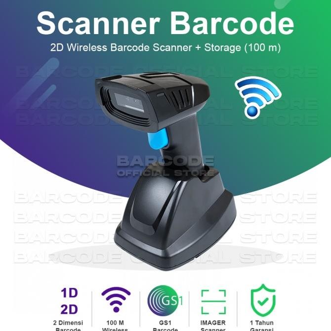 Scanner Barcode Kassen Rf-2400 2D Wireless Scan Layar Hp Rf 2400