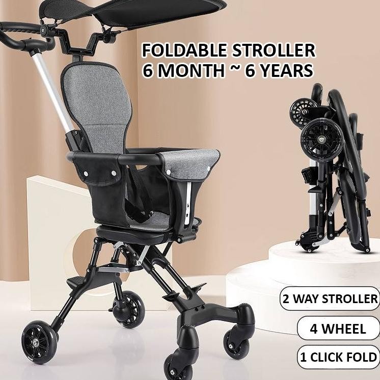 Flahmall Magic Troler Bayi Lipat Travelling Epeda Bayi Troller Dudu Ereta Dorong Troli Bayi