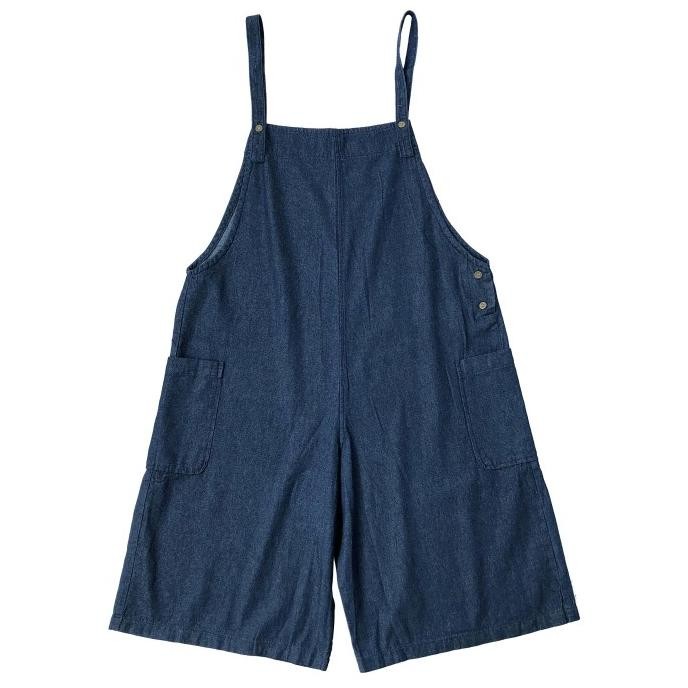 OVERALL JUMPSUIT CELANA KULOT SOFT JEANS KANTONG CARGO KOREA