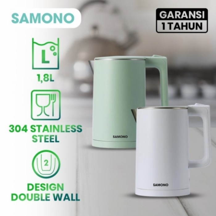 Teko Pemanas Air listrikTeko Listrik Stainless 1.8L Samono SW-R1