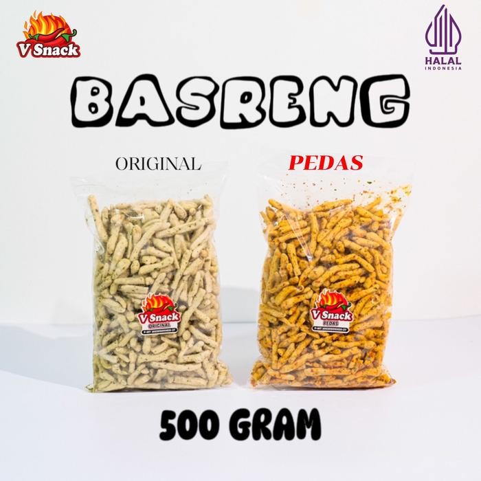 

CUCI GUDANG Bundling basreng pedas 500gr & original 500gr total 2pcs Kering Makanan Food Snacks