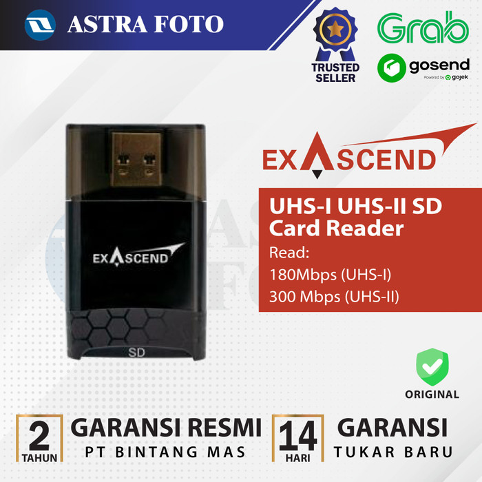 Exascend UHS-I & UHS-II SDXC/MicroSDXC Card Reader