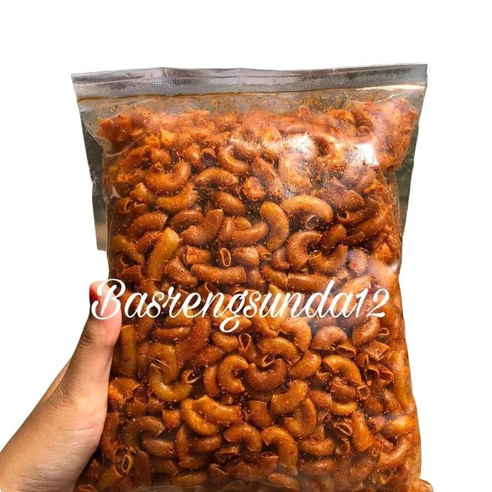 

PROMO SPECIAL [Beli Lokal] Makroni kriuk Pedas Daun jeruk isi 500 gram cemilan instan Food Snacks