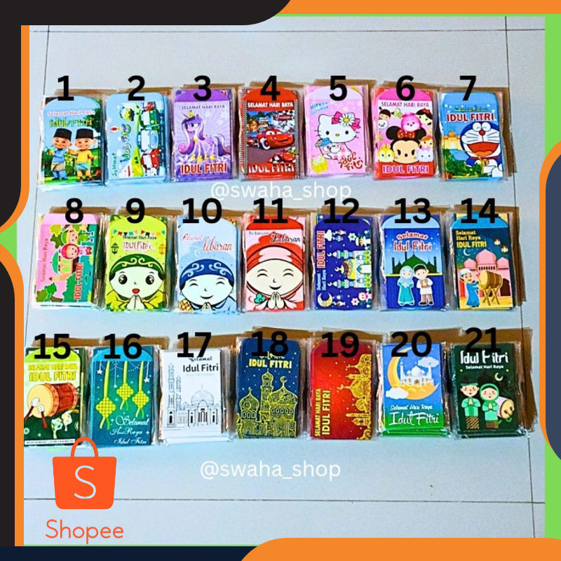 

Promo Amplop Lebaran Kecil Lokal / Amplop Angpau Idul Fitri Bergambar Keren
