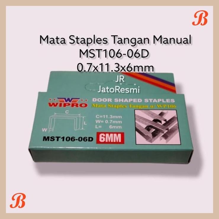 

| JTS | MATA STAPLES TANGAN MANUAL MST106-06D 0.7X11.3X6MM DOOR SHAPED STAPLES