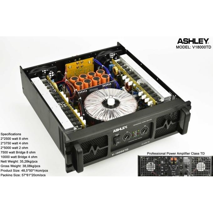 Power Amplifier Ashley V18000 Td/V 18000 Td / V18000Td / V 18000Td New Stok