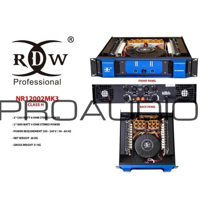 Power Amplifier Nr12002Mk3 / Nr 12002 Mk3 Rdw Professional Original New Stok