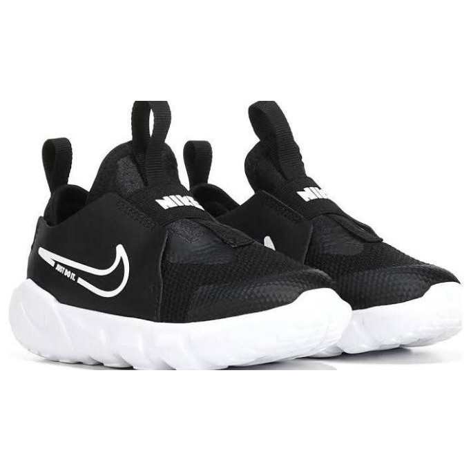 Ready SEPATU SNEAKERS ANAK NK FLEX RUNNER PLUS PREMIUM SLIP ON BLACK WHITE BNIB