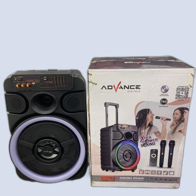 Speaker Portable Advance K1206 12" Bluetooth/Advance K1206 Karaoke Spe New Stok