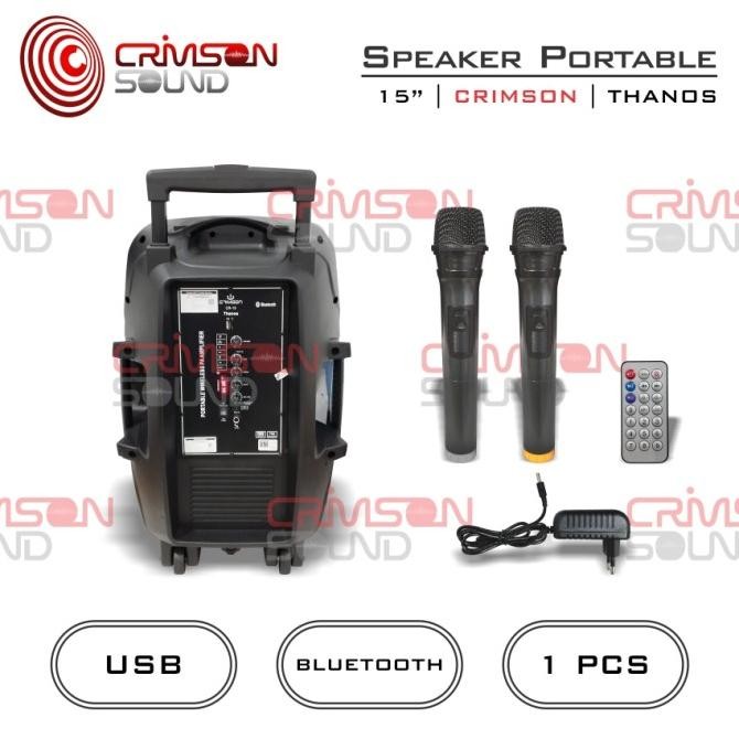 Speaker Meeting 15 Inch Portable Crimson - Thanos New Stok