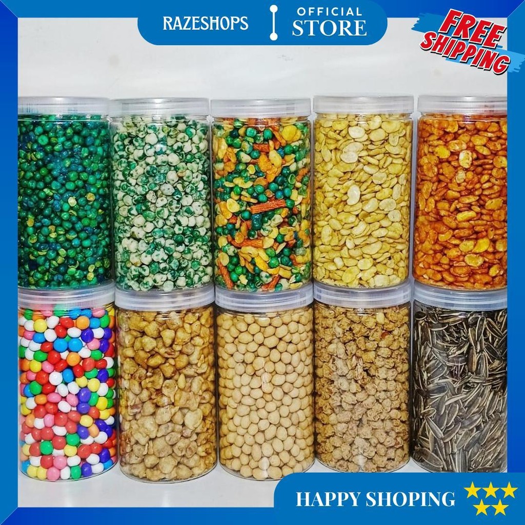 

Cemilan Kacang / Kue Lebaran Kemasan Toples 1 Liter D Best Seller