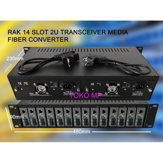 CO RACK HTB 14 SLOT/RAK 14 SLOT 2U TRANSCEIVER MEDIA FIBER CONVERTER