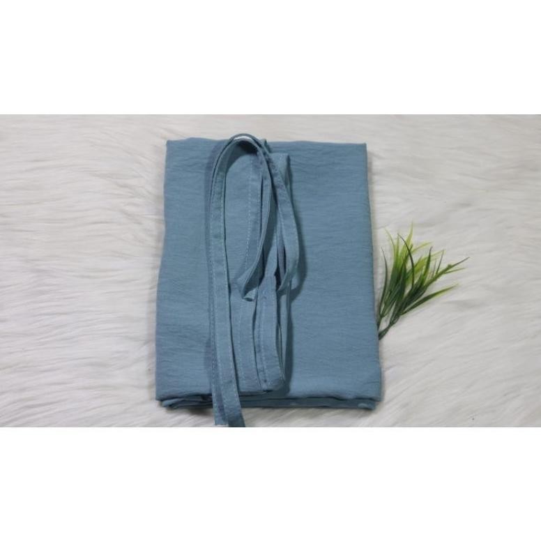 Terbaru>> Bergo Crinkle Biru Wardah Size L || Bergo Crinkle Non Pet Biru Wardah