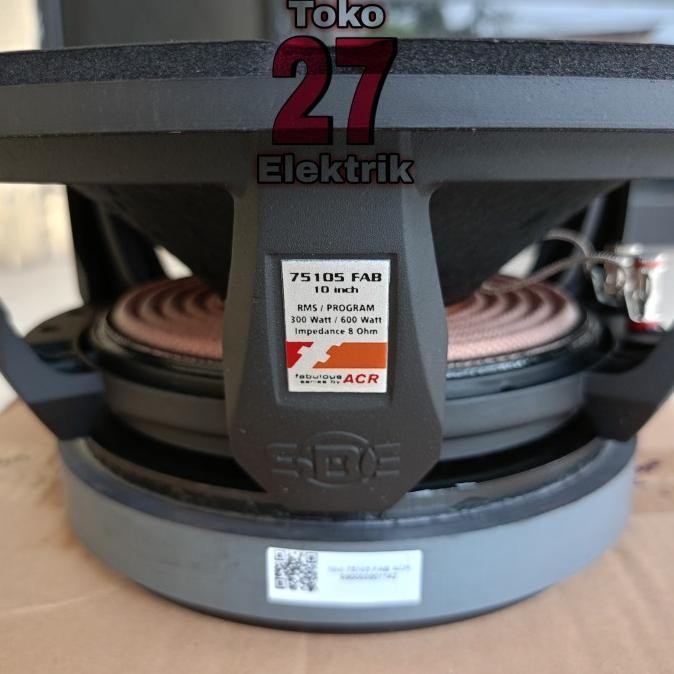 Speaker Acr Fabulous 10 Inch 75105 Fab 600 Watt (Woofer) New Stok