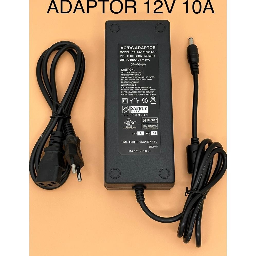 Adaptor 12V 10A  Power Supply 12V 10A Switching Adaptor Led Strip Monitor 12V 10A Adaptor Pompa Dc O