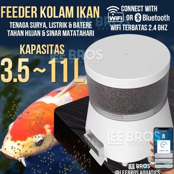 Fish Feeder  Automatic / Feeder Ikan Otomatis / Auto Feeder Koi / Smart Fish Feeder /AutoFeeder Pond