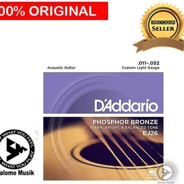 Enar Gitar Daddario D Addario Daddario Auti Acoutic Ej26