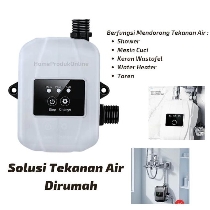 Pompa Booster Pendorong Air Mini High Pressure Shower Mesin Cuci Keran Wastafel Pemanas Air Water He