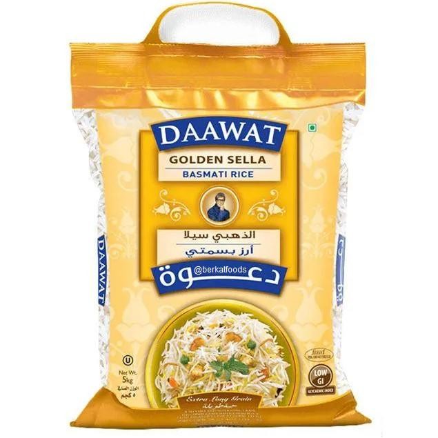 

Terlaris Basmati Rice Daawat Golden Sella / Beras Basmaati India Premium 5Kg Ready Stok