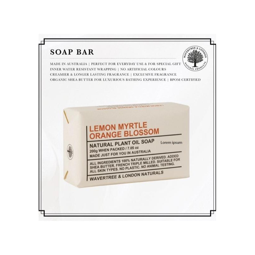 

Produk Baru!! Wavertree and London Lemon Myrtle & Orange Blossom 200 GR Soap Bar