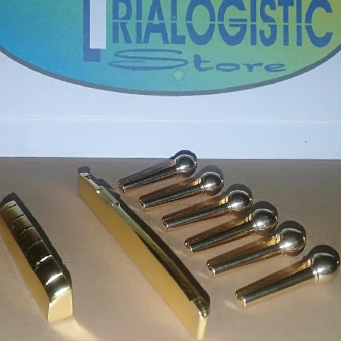 Bridge Pin, saddle, nut Logam gitar akustik IQB