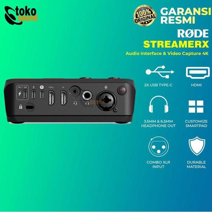 CO RODE STREAMER X Audio Interface and Video Capture Card