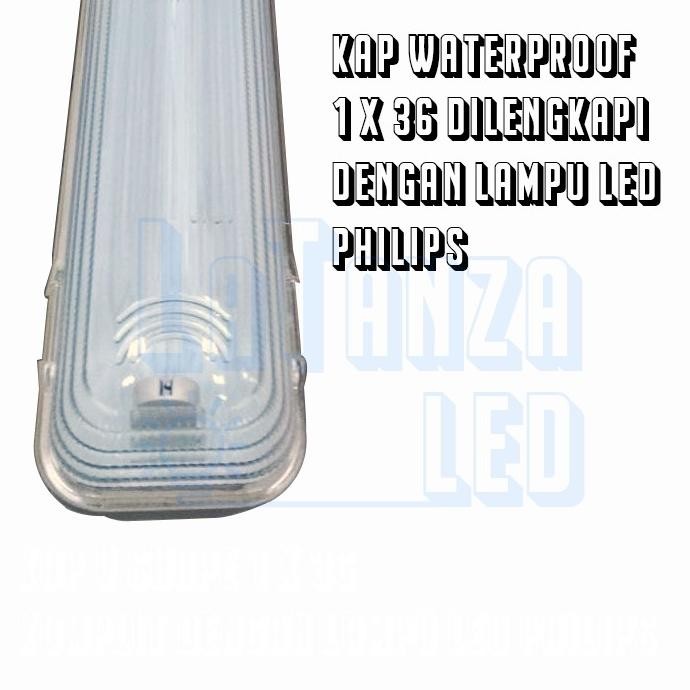 Lampu - Kap Lampu Waterproof 1X36 Lampu Led Philips Tl 1 X 36 Led 120Cm