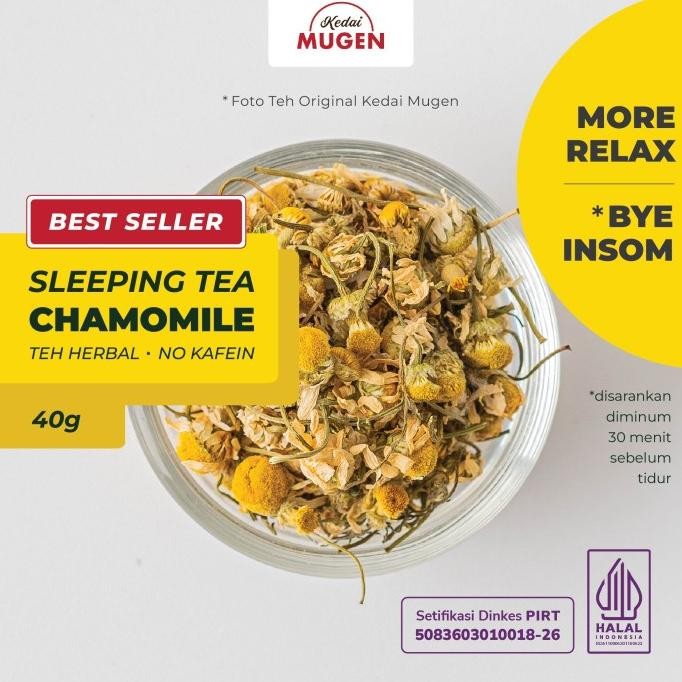 

Siap Kirim Chamomile Herbal Tea German Grade/Teh Bunga Camomile Kedai Mugen 40g