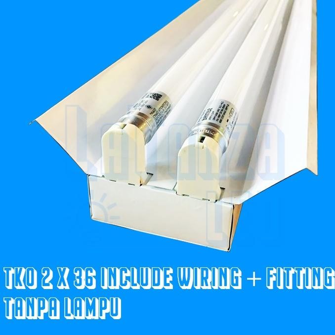 Lampu - Kap Lampu Tko Led 2X36 120Cm Kap Tko Tl 2X16 Philips Tanpa Lampu