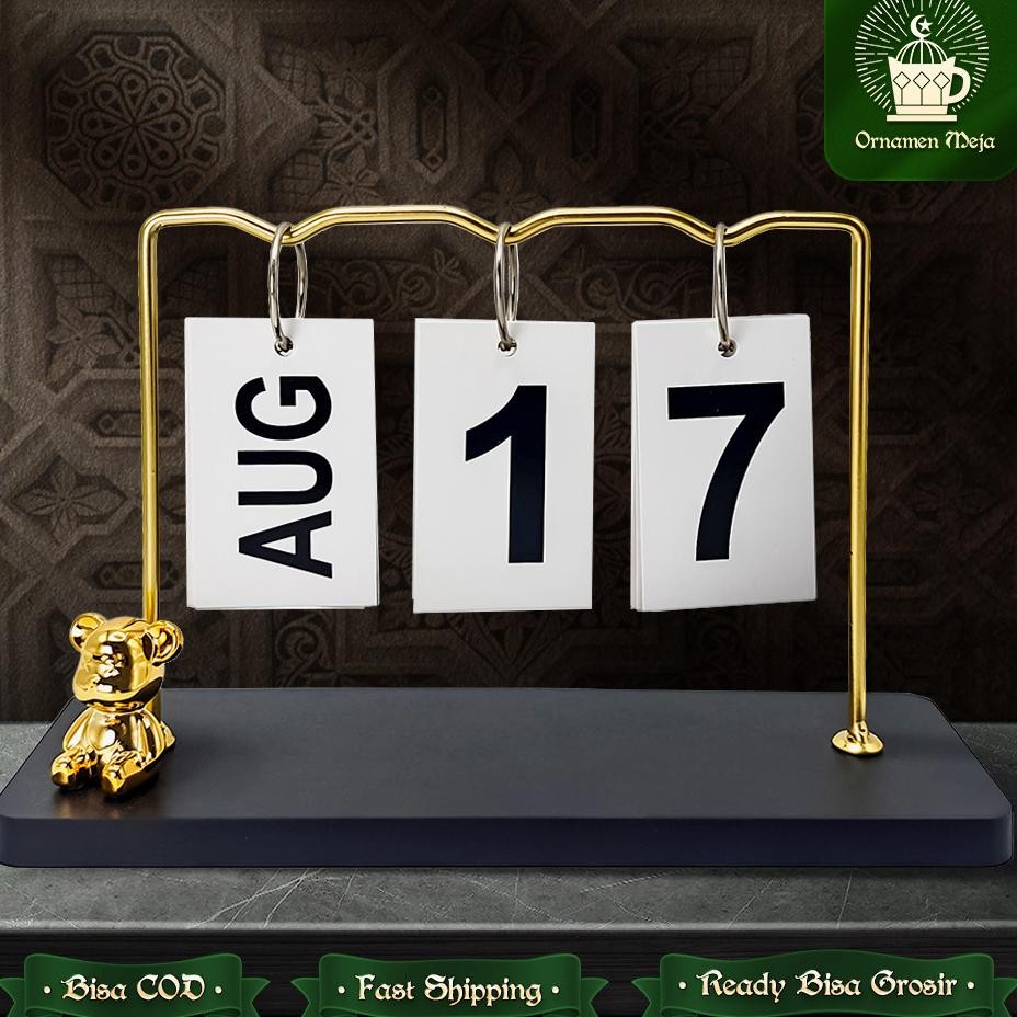 

Beruang Alender Ornamen Ruang Tamu Ruang Antor Eropa Bear Calendar Ornament Living Room Office Detop Calendar Creative European Iron Metal Craft