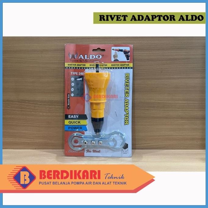 ] Aldo Adaptor Rivet ke Bor Riveter Adaptor Bor Tangan