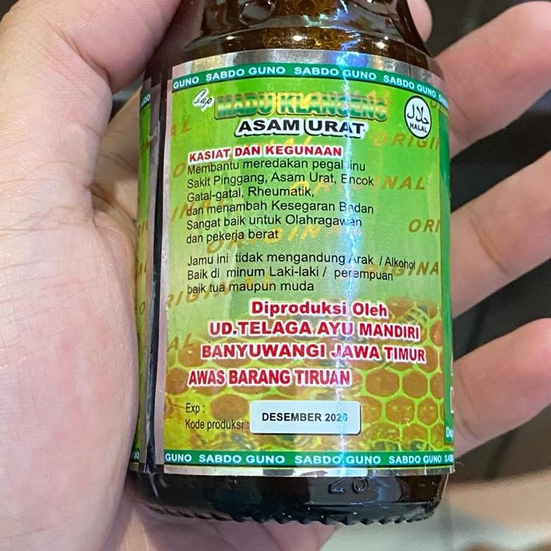 

Viral Madu Klanceng Asam Urat Pegal Linu(150Ml)