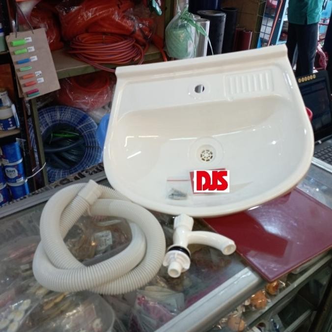 wastafel cuci tangan plastik set portable GOL