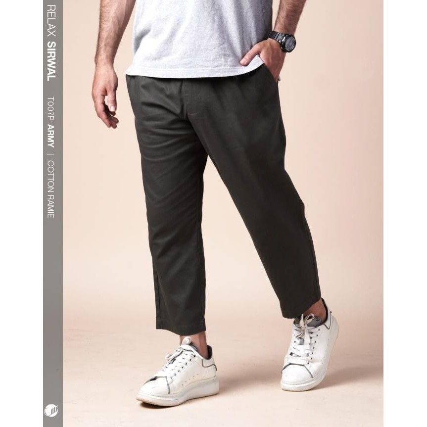 SAMASE Sirwal Relax T007P Celana Sirwal Panjang Pria Dewasa Hitam ADI
