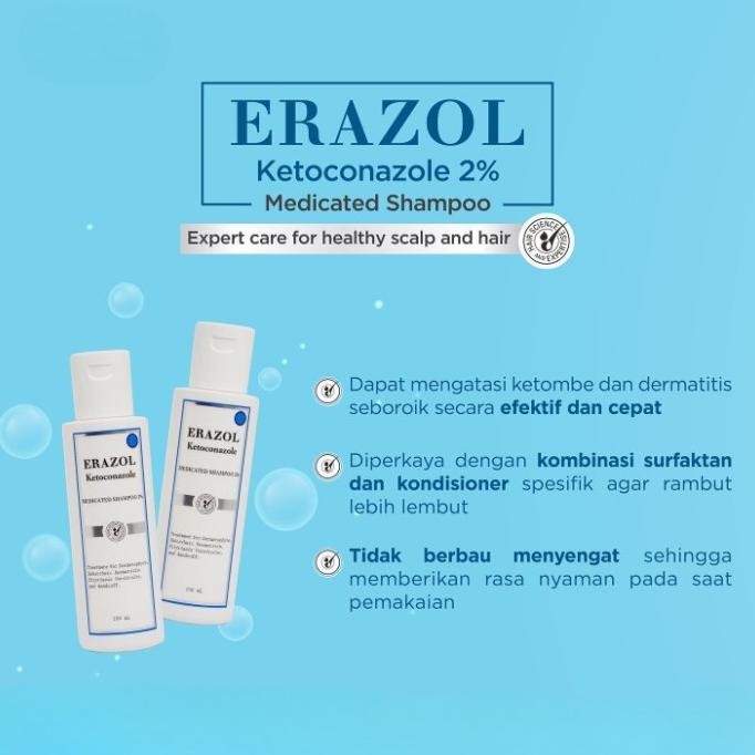 ERHA ERAZOL SHAMPOO - SHAMPO KETOMBE ATASI DERMATITIS SEBOROIK & JAMUR