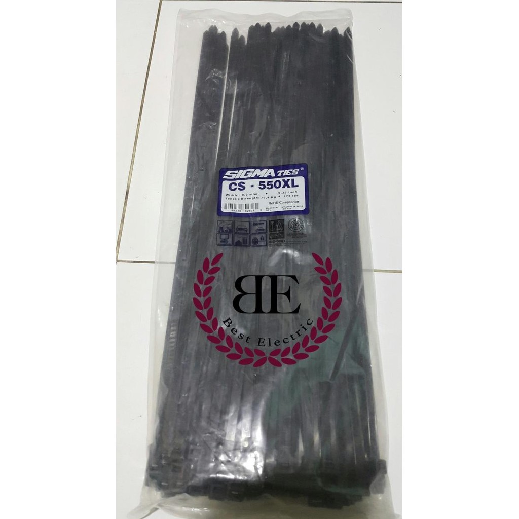 

Kabel Ties / Kabel Tis / Cable Tie Cs 550 Xl Hitam 55 Cm Sigma Cs550Xl