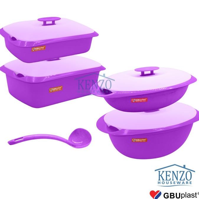 CO Wadah Set Saji Prasmanan Tempat Saji Sayur Lauk Warna Plastik GBU