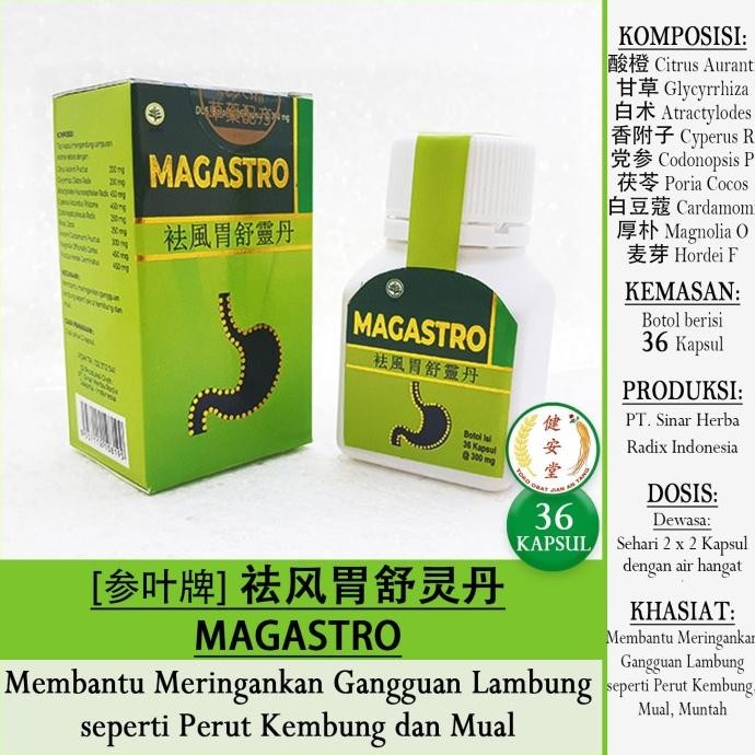 

~^~^~^] MAGASTRO [808 Qu Feng Shu Wei Ling Dan ] 36 Kaps u.Lambung