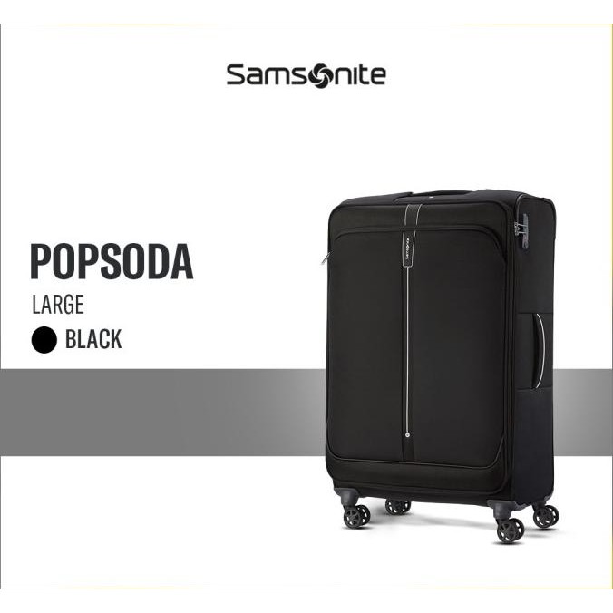 JUAL Samsonite Koper Softcase Popsoda Spinner Large 29" - Black