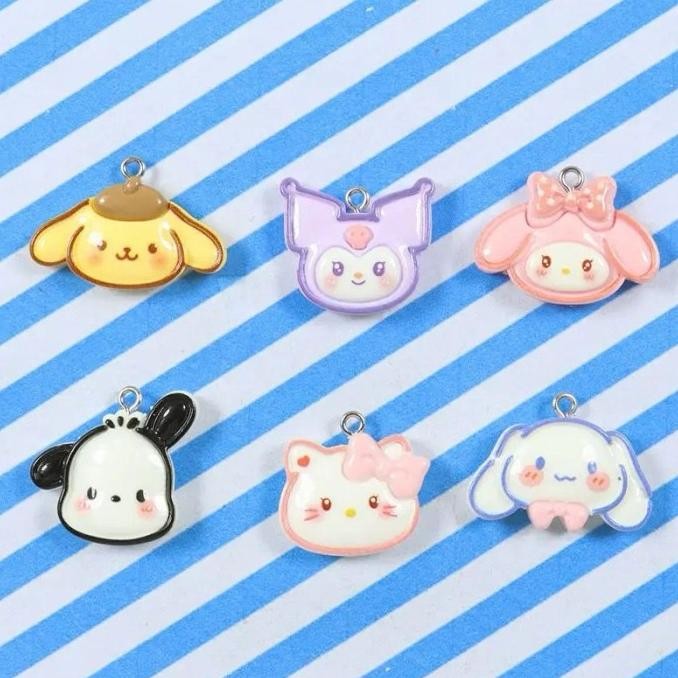 

+++++] Resin pendant charm bandul gelang kalung keychain sanrio kuromi melody