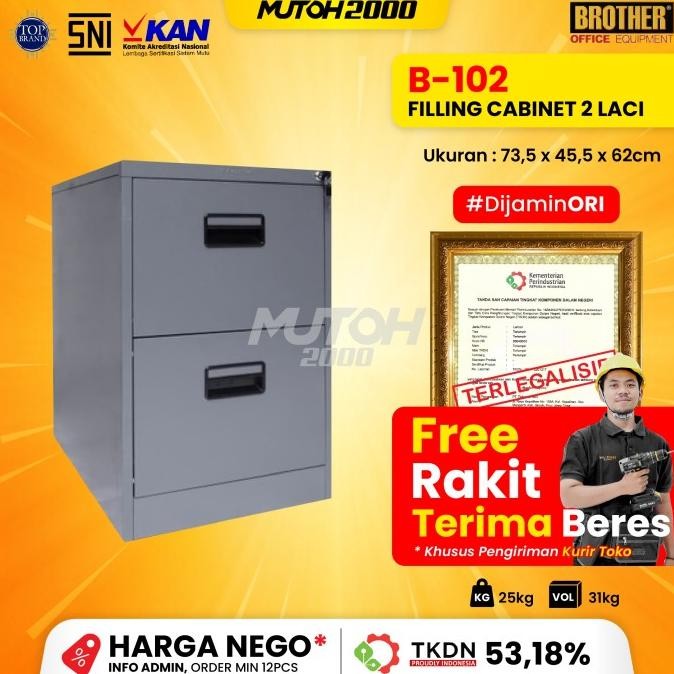 

Brother Filling Filing Cabinet Besi 2 Laci Tkdn Brother B-102