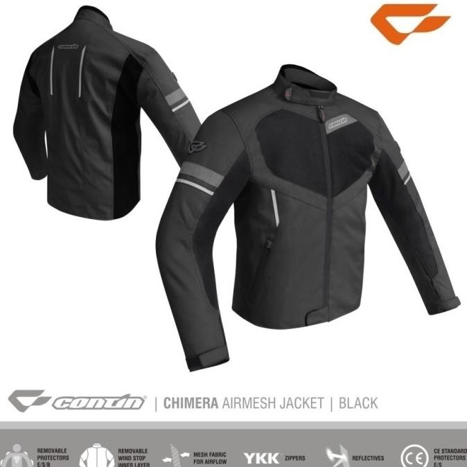 Baru  Jaket Contin Chimera Oxford Black | Jaket Touring Contin