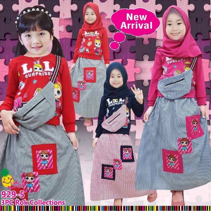 REJECT Setelan Anak Perempuan Hijab Little Pineapple