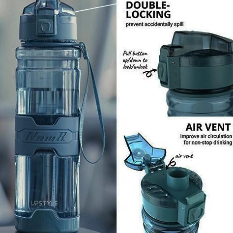 

Botol Air Minum 1000Ml Upstyle Premium Sport Water Bottle Tritan Clear Original Dan Terpercaya