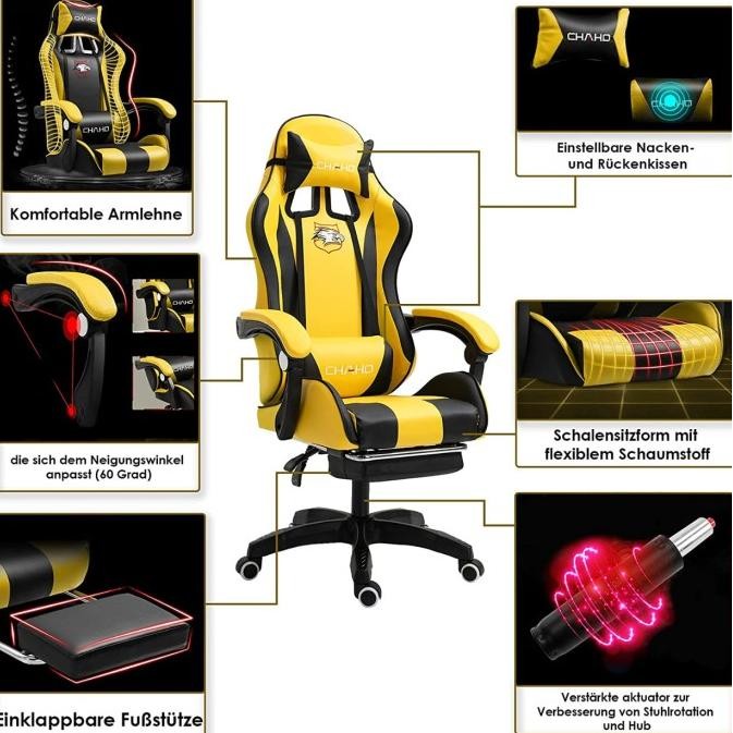 KURSI GAMING CHAIR COMPUTER BANGKU GAMING GAME CHAHO MURAH