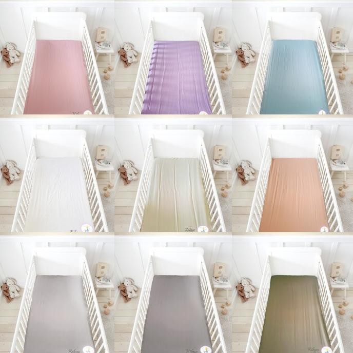 Sprei kasur bayi katun jepang polos